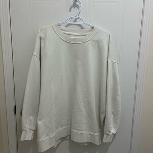 Lululemon Athletica White Perfectly Oversized Crewneck